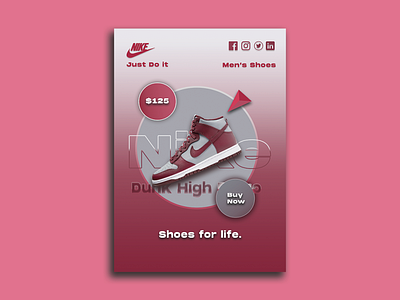 Nike Shoe Poster Design Created By Me. 3d adobe photoshop animation art branding design graphic design icon illustration logo motion graphics poster typography ui ui animation uiux ux vector video editing web