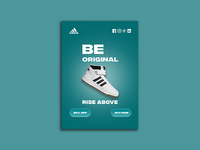 Adidas Shoe Poster Design.