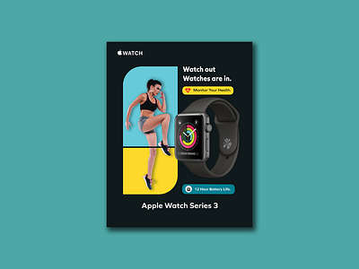 Apple Watch 3. adobe photoshop apple apple watch branding design graphic design poster design watch