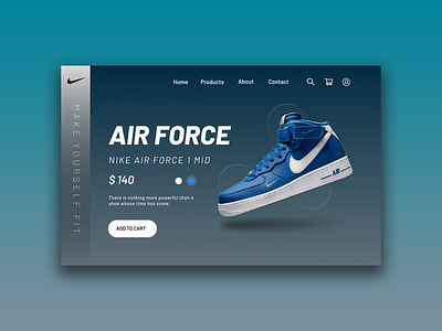 Nike Air Force 1 Mid UI Design.