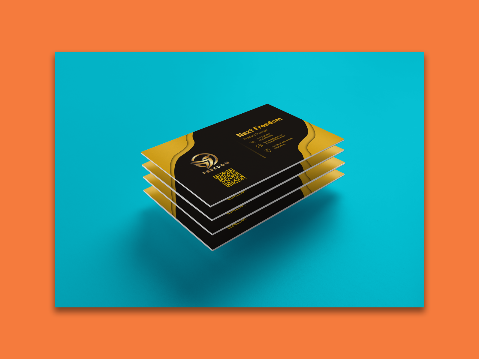 Business Card Design back View by Rashed Ali on Dribbble