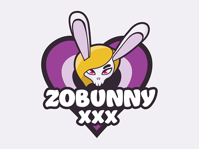 Zobunny emblem bunny cartoon character design drawing gaming illustration logo logo design rabbit twitch