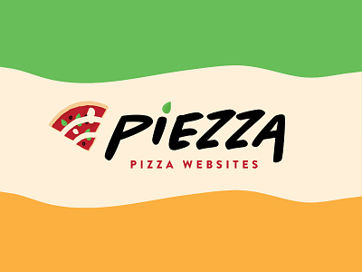 Piezza logo branding clever color design drawing food food illustration food logo hand drawn illustration logo logo design pizza pizza logo vector wifi
