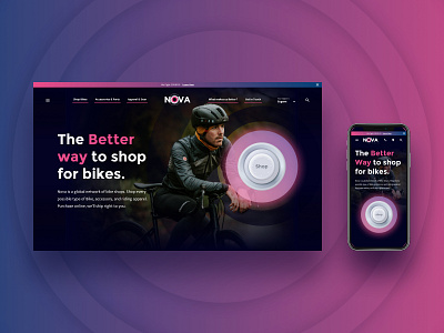 Nova Website branding clean design gradient neon responsive responsive web design ui user experience user interface ux web web design webdesign website design