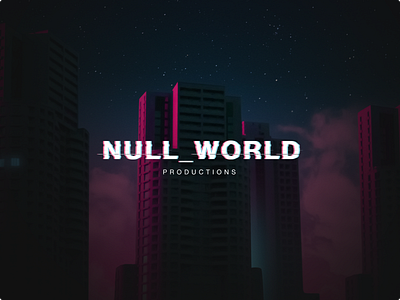 Null World branding clean clever design glitch glitch art glitch effect glitchart glitchy logo logo design modern typography vector