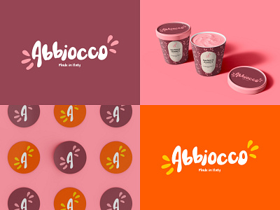 Abbiocco - Logo design 🍦 brand branding bright colors graphic design graphic designer ice cream ice cream branding ice cream logo ice cream packaging logo logo design logo designer minimalism package design packaging stickers
