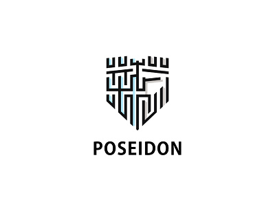 Poseidon crown design game god king poseidon sea shield trident water