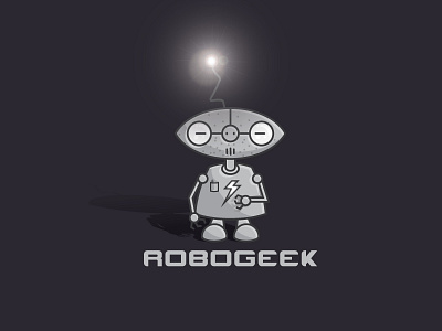 Robogeek acne bolt geek glasses light nerd robo robot squint