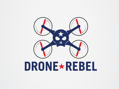 Dronerebel drone flag rebel skull star usa