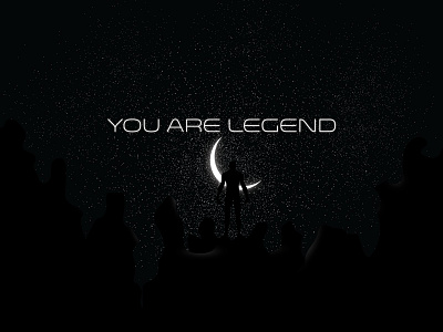 You Are Legend game legend man moon silhouette stars you