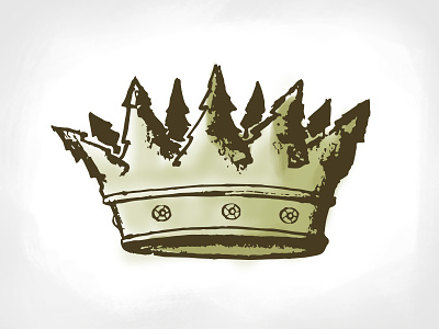 King of the Trees branding crown disc golf king logo trees
