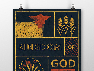 Kingdom of God Sermon Poster church illustration parables poster