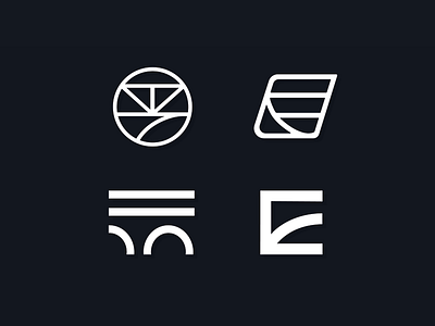 E Icon Logo Design graphic icon logo modern monogram monoline