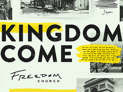 Kingdom Come Sermon Series branding church new york paris poster travel