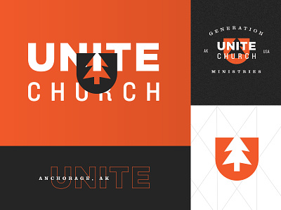 Unite Church Logo Design church design icon logo modern monogram