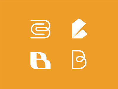 B Icon Logo Design