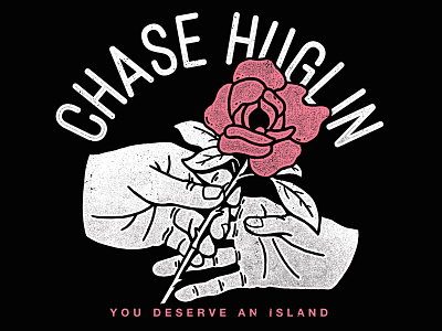 Chase Huglin - You Deserve an Island apparel apparel design band band tee clothing design flower hand merch merch design shirt shirt design tshirt