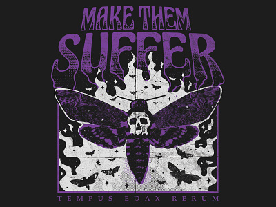 Make Them Suffer - Requiem apparel apparel design band band tee clothing design fire merch merch design moth shirt shirt design tshirt