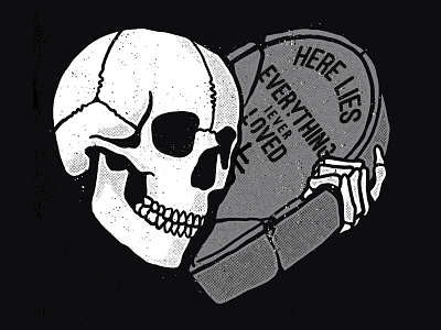 Here Lies Everything I Ever Loved apparel apparel design band band tee clothing design merch merch design shirt shirt design skull tombstone tshirt
