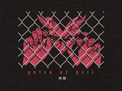 Gates of Hell apparel apparel design band tee clothing design devil drawing illustration merch design occult shirt shirt design tshirt