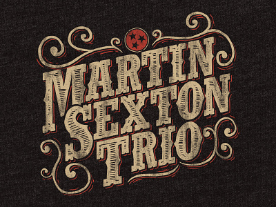 Martin Sexton Trio apparel design band tee clothing design country drawing font illustration merch merch design shirt design type typography