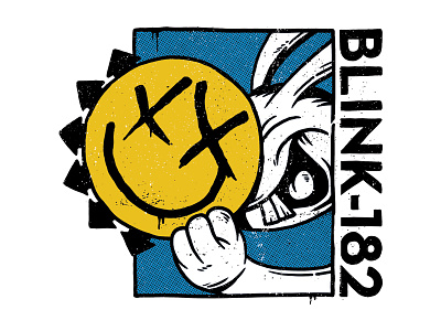 Blink-182 - Mask apparel apparel design band tee blink182 clothing design drawing illustration merch merch design shirt shirt design tshirt