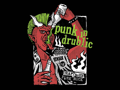 Punk In Drublic Fest - Devil apparel apparel design band tee clothing design devil drawing illustration merch merch design shirt shirt design tshirt