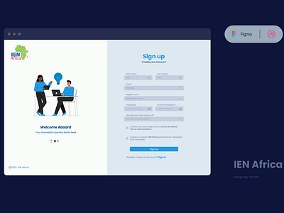 IEN Africa Sign up Page