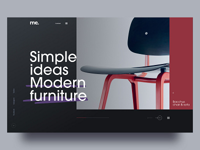 Simple ideas modern furniture adobe xd clean dark editorial editorial design editorial layout furniture furniture design furniture store homepage layout minimal minimalist modern photography red simple webdesign website whitespace