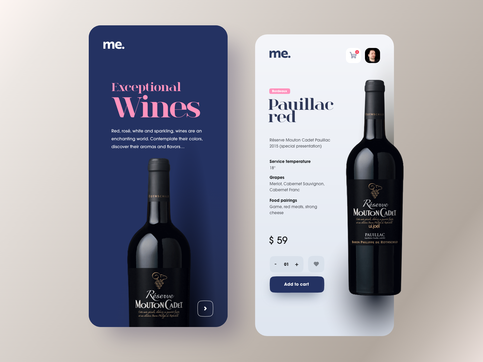 Exceptional wines by Joël Dos Santos on Dribbble 