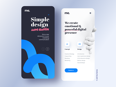 Design studio android app blue clean design studio homepage ios minimal mobile mobile app simple ui ux webdesign
