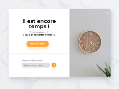 Popup adobe xd card clean exit flat layout minimal orange popups simple ui webdesign website