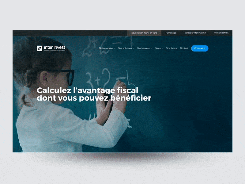 Inter Invest: interaction designs clean corporate css3 javascript transition ui ux webdesign website
