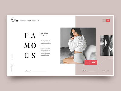 Galeries Lafayette adobe xd clean concept fashion homepage minimal minimalist mode simple typography ui ux webdesign