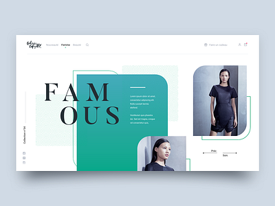 Galeries Lafayette n°2 adobe xd concept fashion flat gradient green homepage minimal minimalist simple typography ui