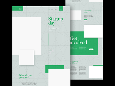 Startup day n°2 adobe xd clean concept fibonacci flat golden ratio goldenratio green grid grid layout homepage layout layout design minimal simple ui ux