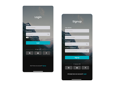 Login / Signup Screen