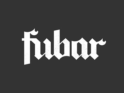 Fubar lettering logo logo design logotype