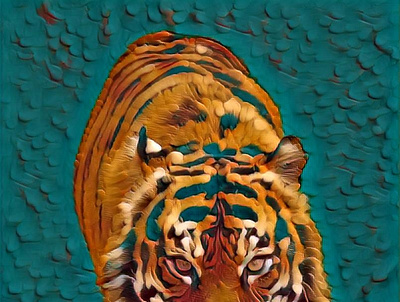 Watercolor tiger. Wild animal illustration. nature
