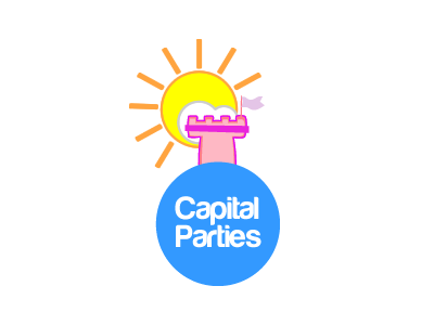 Capital Parties Logo 1.2 bouncy castle logo party