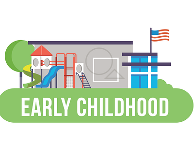 School Data building center daycare flag illustration infographic nature playground school slide tree vector