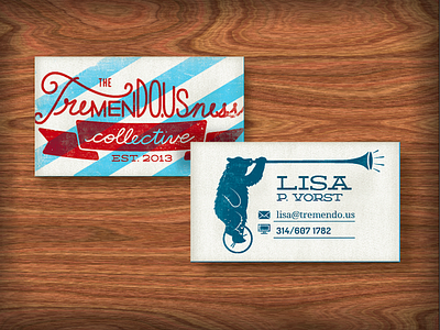 Tremendousness Biz Card WIP id identity illustration marks tremendousness ttc