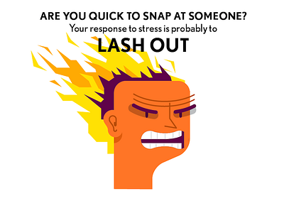 Lash Out angry fire illustration people person