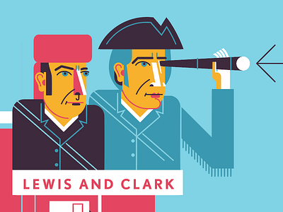 Lewis Clark arch history portraits stl vector