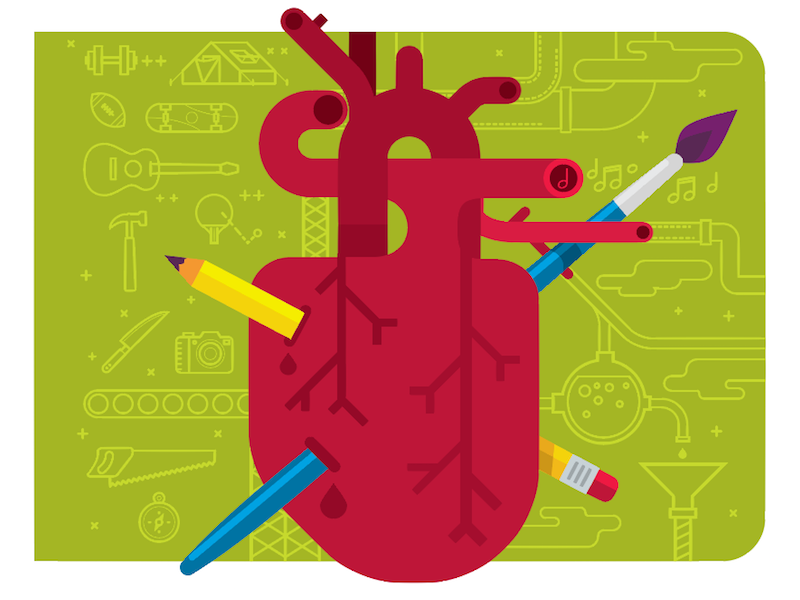 Creative Passion illustration icons passion anatomy heart