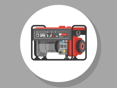 Generator graphic electric power gas generator icons infographic vector illustration