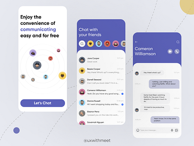 Chat Application app appdesign chat design designer message messaging ui uiux uiuxdesigner ux visual