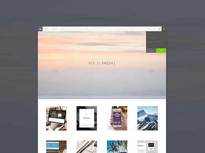 Aer clean light modern portfolio simple site template theme web