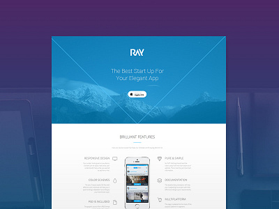 Ray - App Landing Page