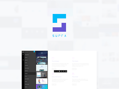 SUPRA - Modern Page Builder create site html builder html tool landing landing page landing page pack landing set page builder page constructor site